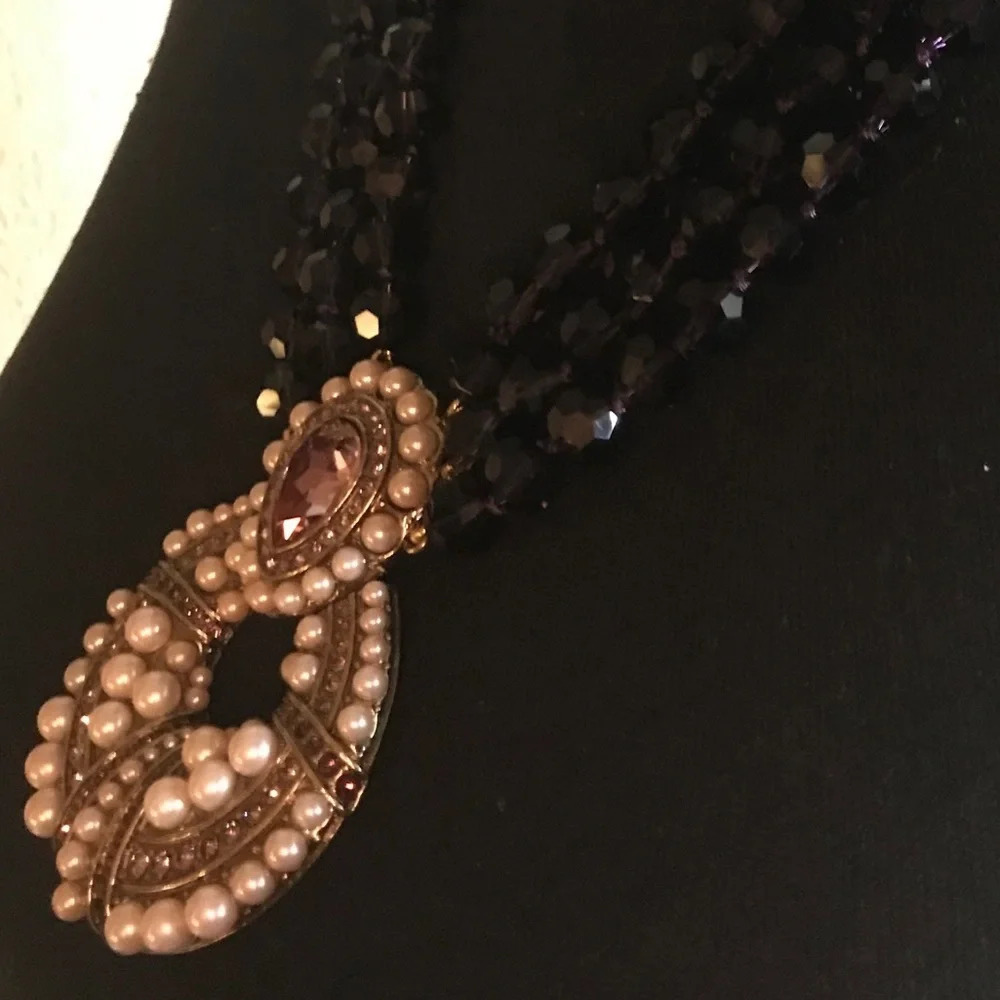 Heidi Daus Crystal Beaded Drop Necklace, NIB​ - Picture 4 of 13